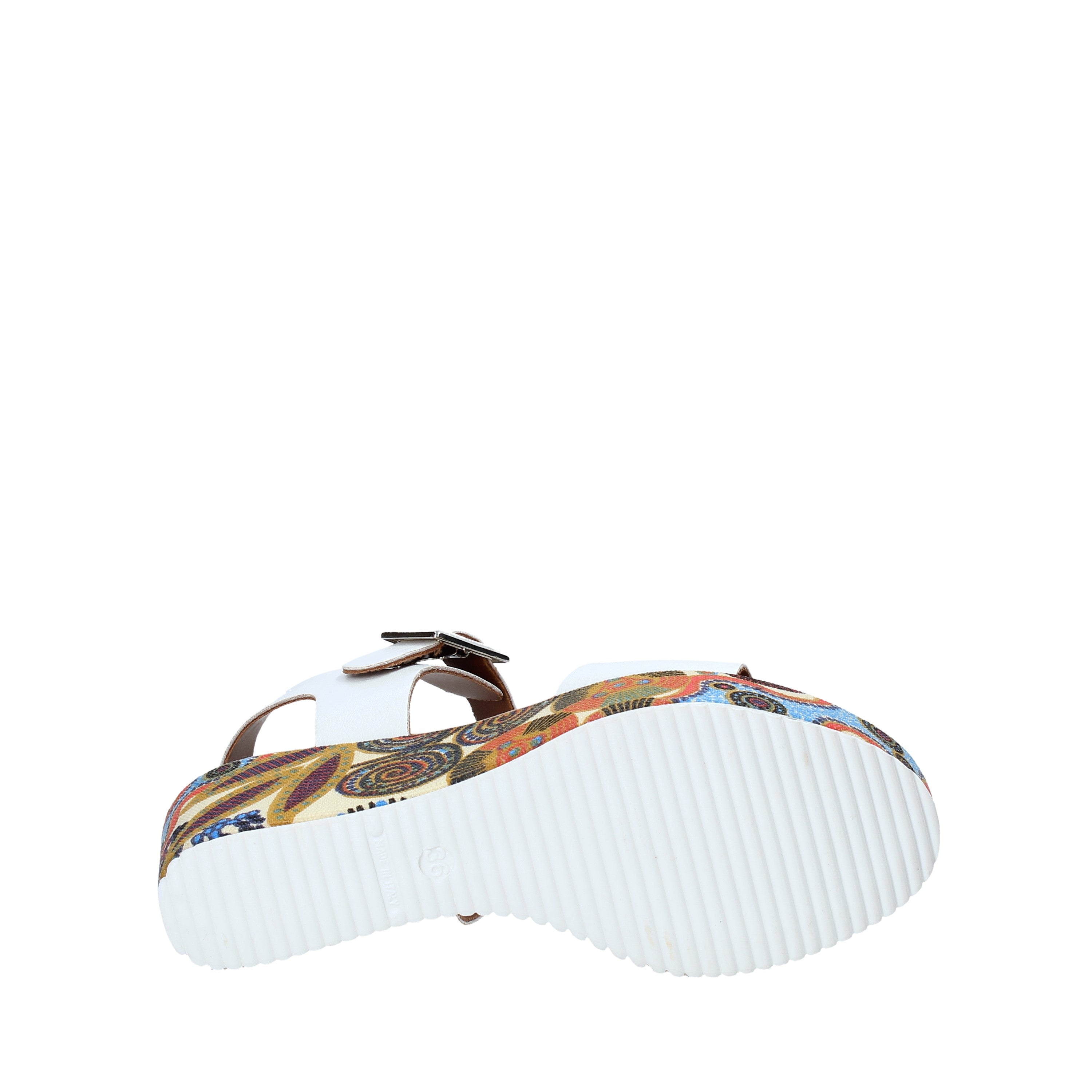 Sandali zeppa Bianco Grace Shoes