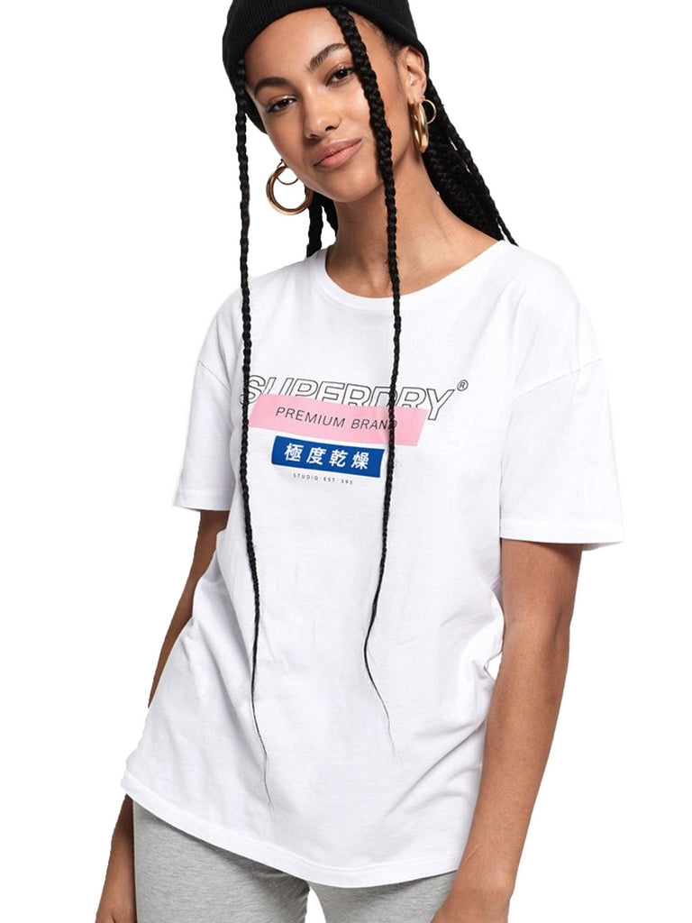 T-shirt Bianco Superdry