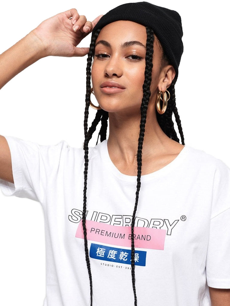 T-shirt Bianco Superdry