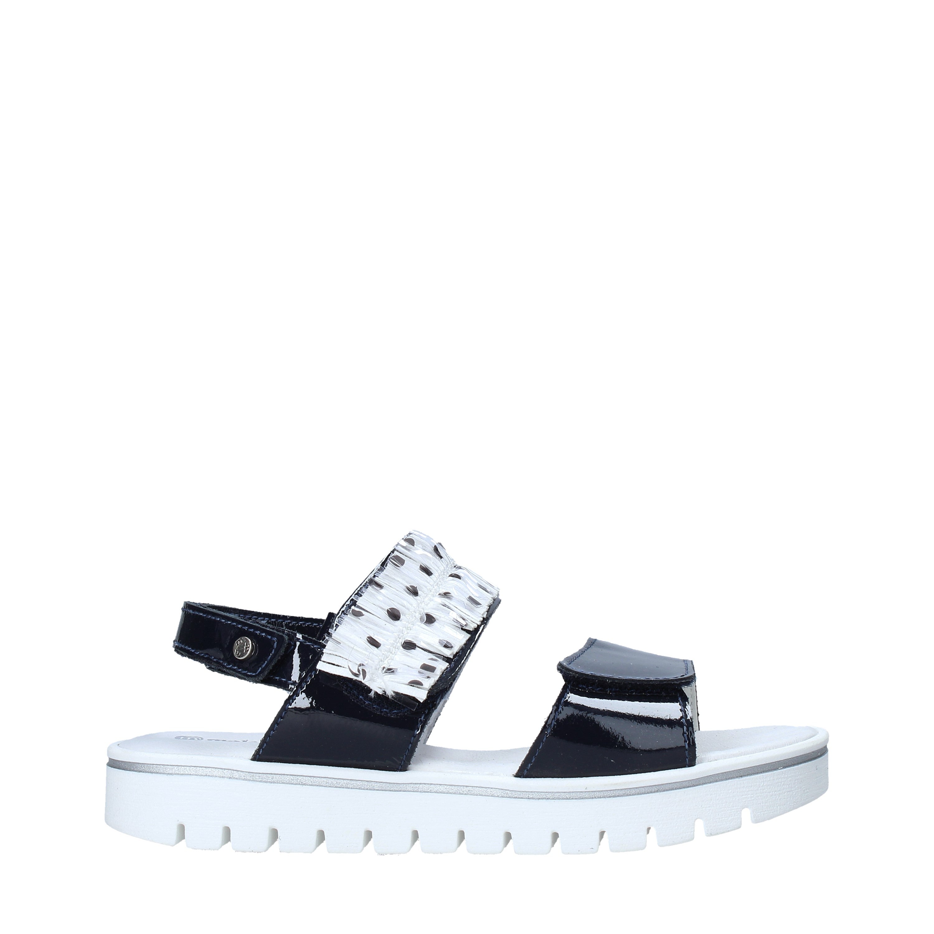 Sandali con strappi Blu Melania