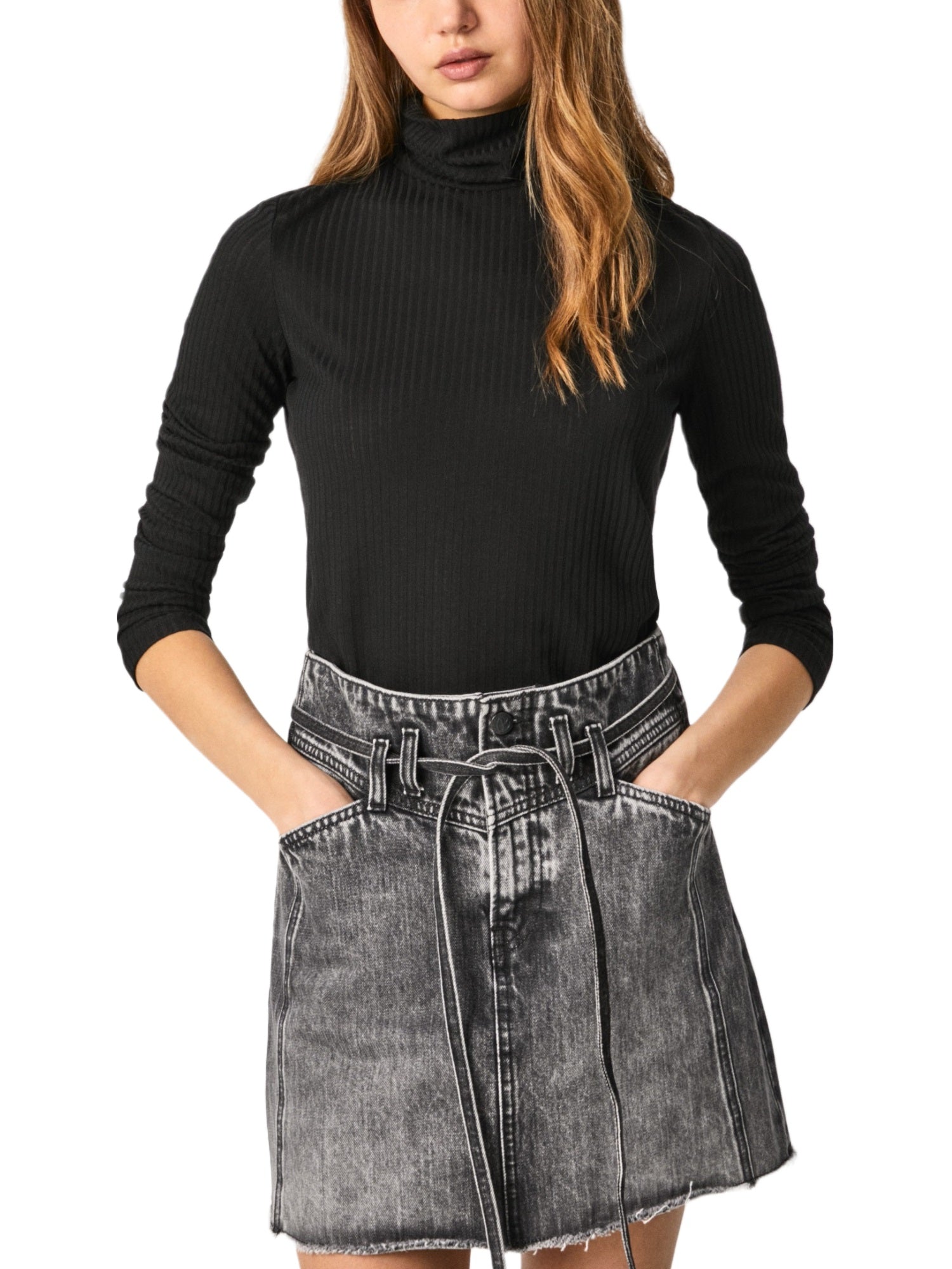 Maglie a collo alto Nero Pepe Jeans
