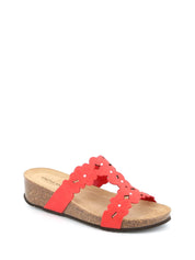 Sandali zeppa Rosso Grunland