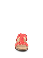 Sandali zeppa Rosso Grunland