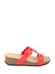 Sandali zeppa Rosso Grunland