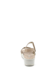 Sandali zeppa Beige Grunland