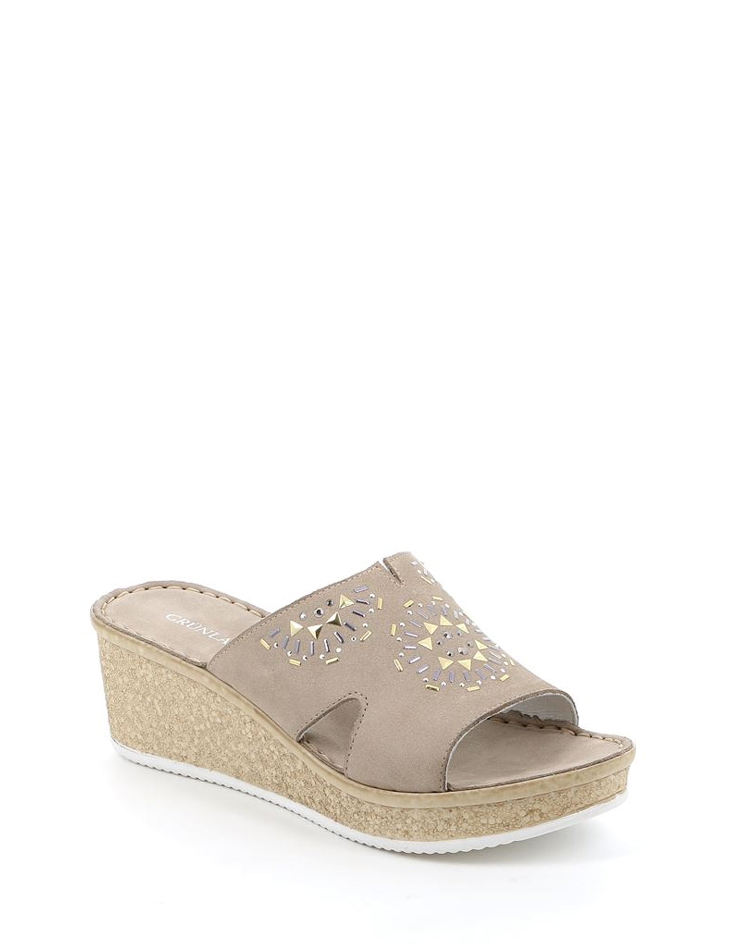 Sandali zeppa Beige Grunland