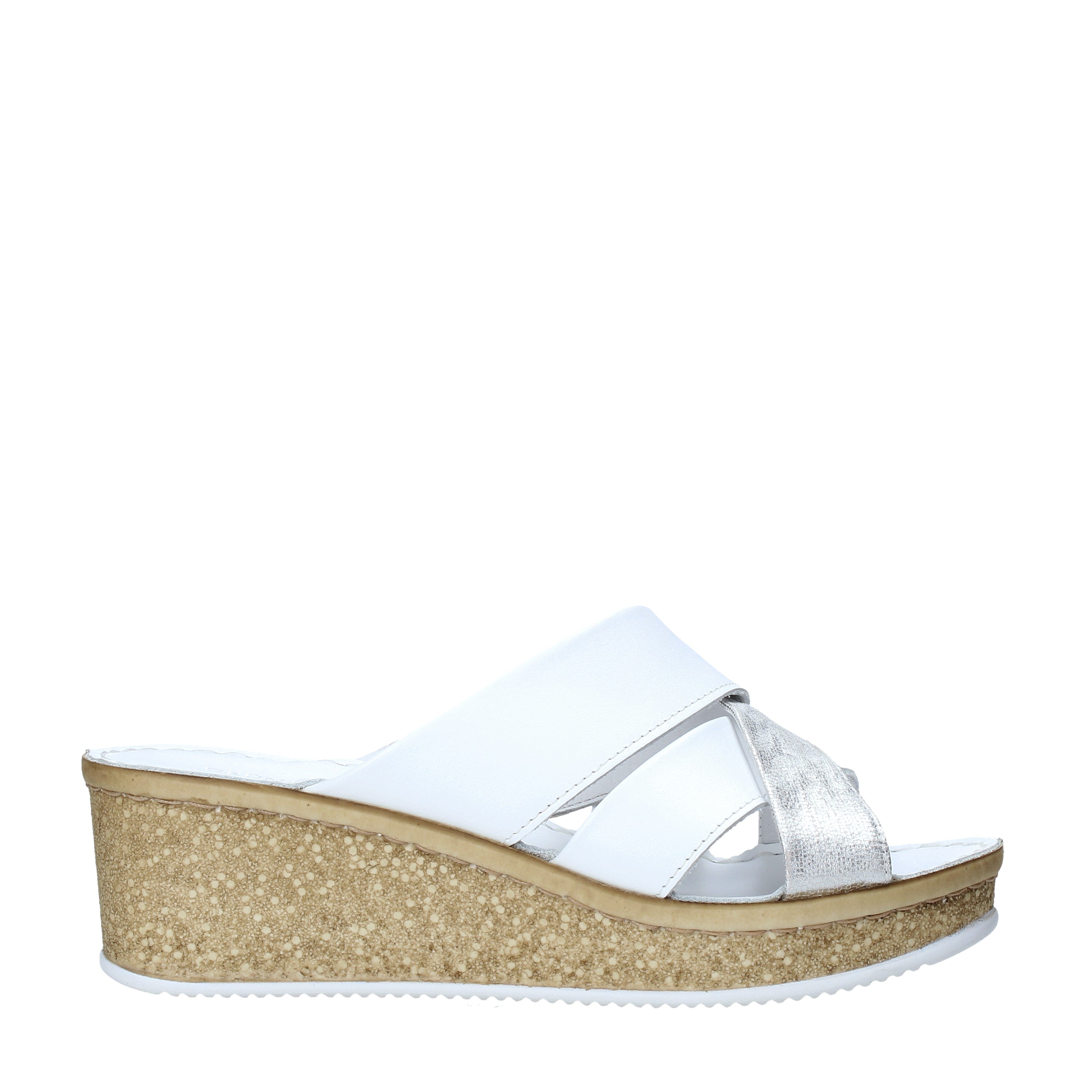 Sandali zeppa Bianco Grunland