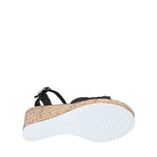Sandali zeppa Nero Gold&gold