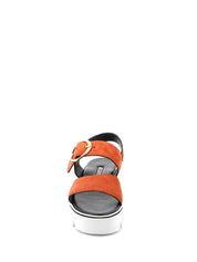 Sandali zeppa Rosso Grunland