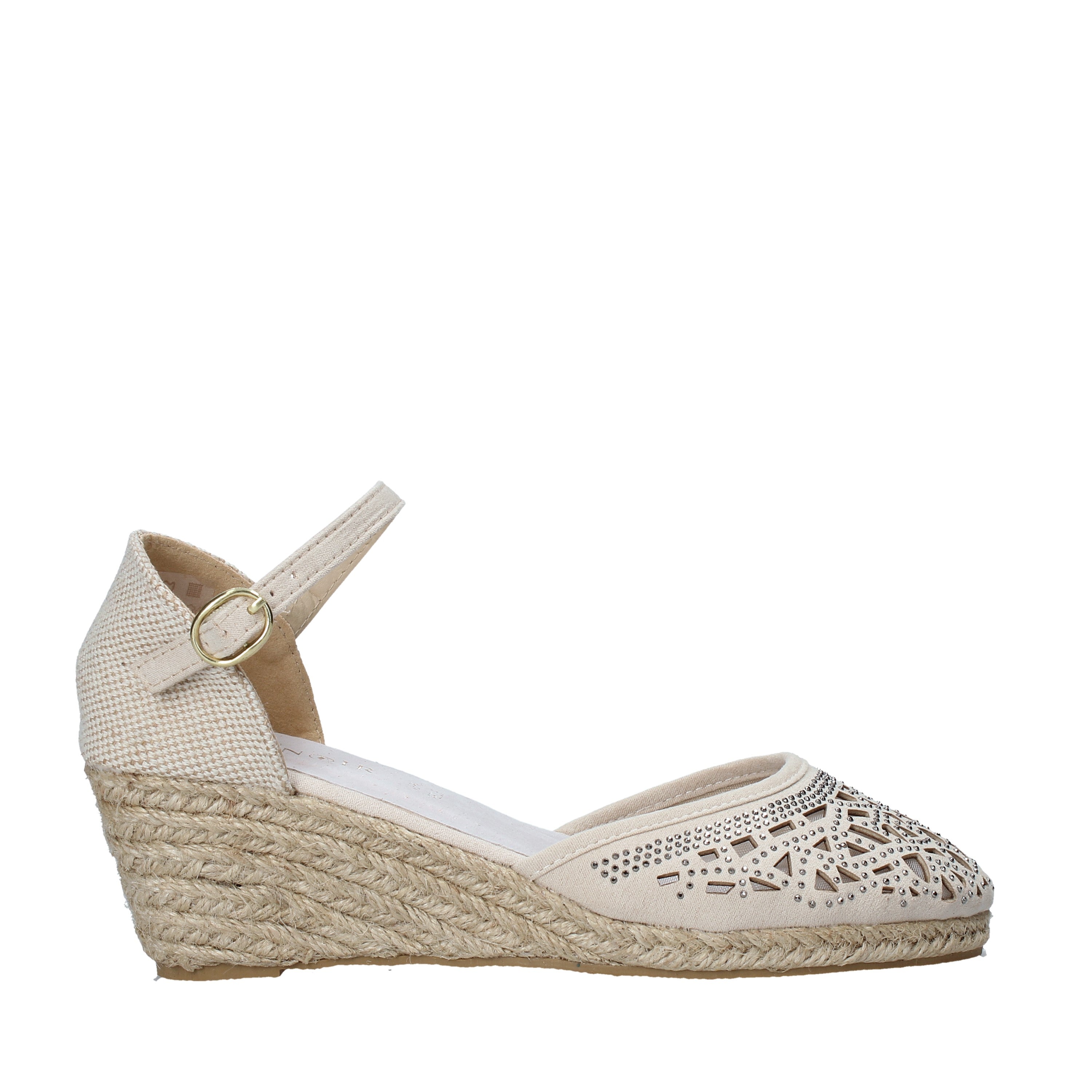 Sandali zeppa Beige Cafenoir
