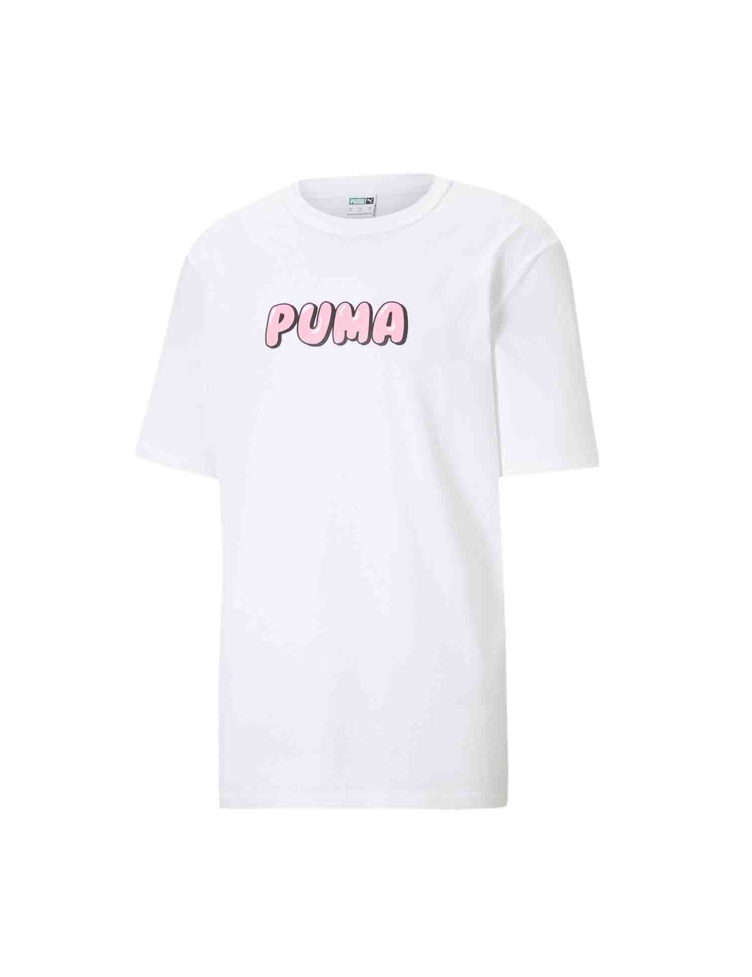 T-shirt Bianco Tee 002 Puma