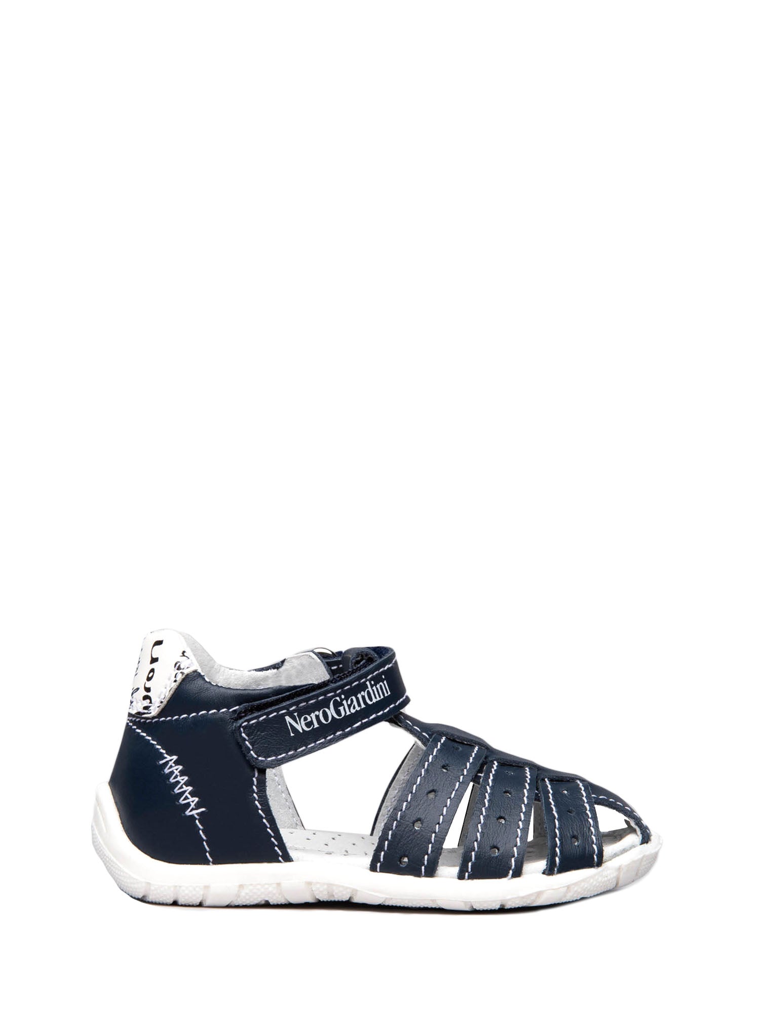 Sandali con strappi Blu Nero Giardini Junior