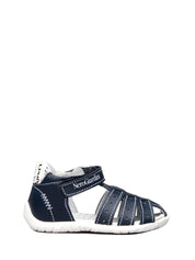 Sandali con strappi Blu Nero Giardini Junior