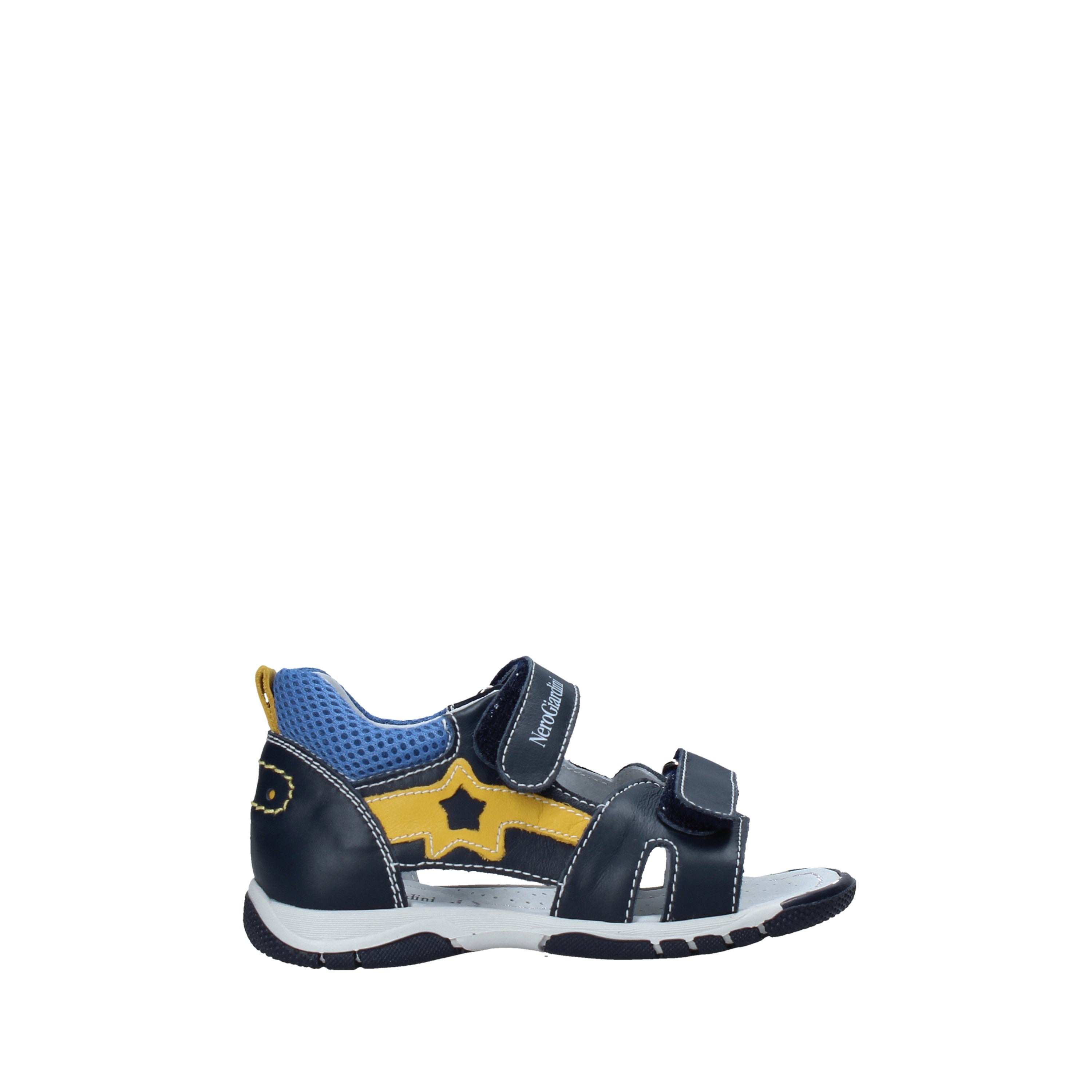 Sandali con strappi Blu Nero Giardini Junior