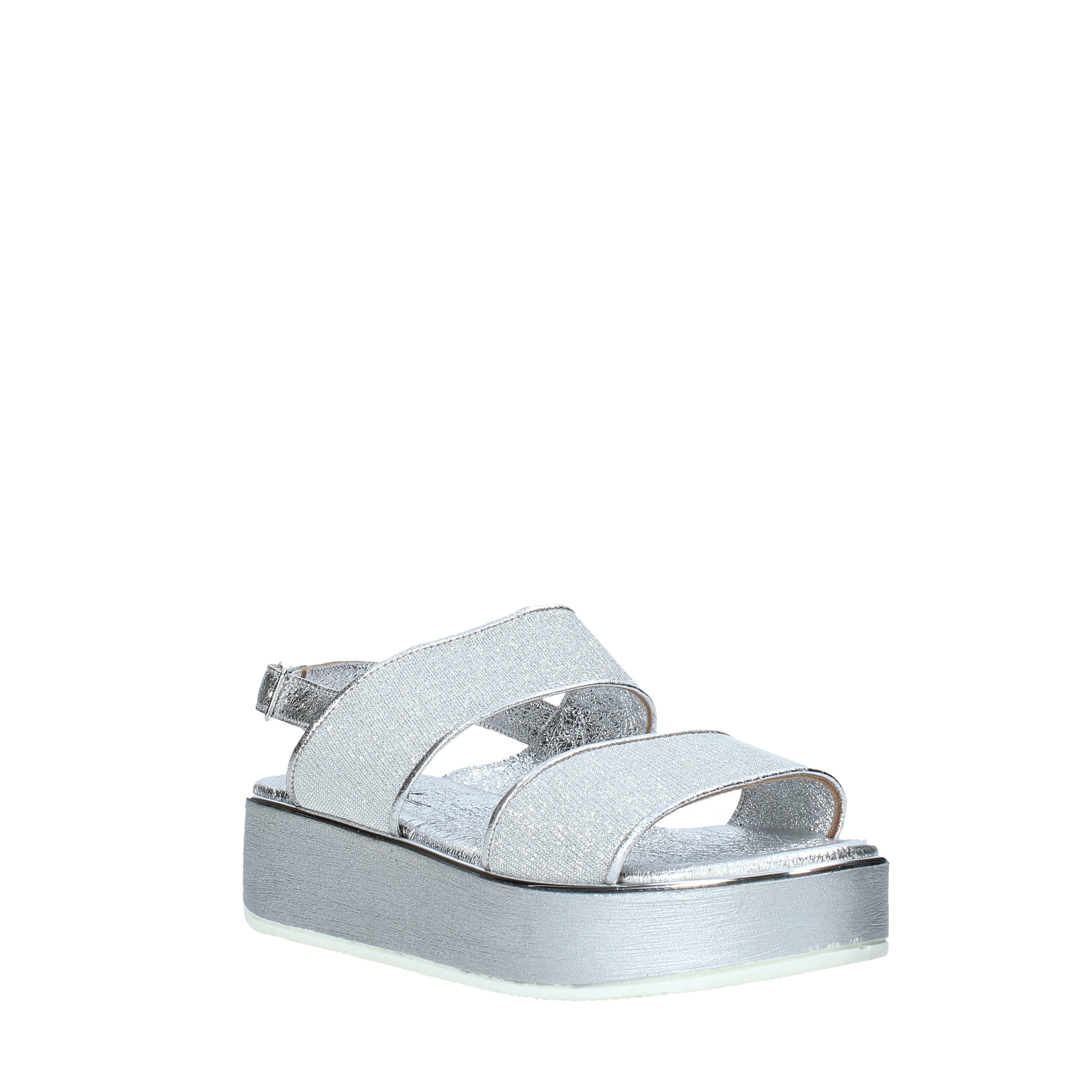 Sandali zeppa Argento Melluso