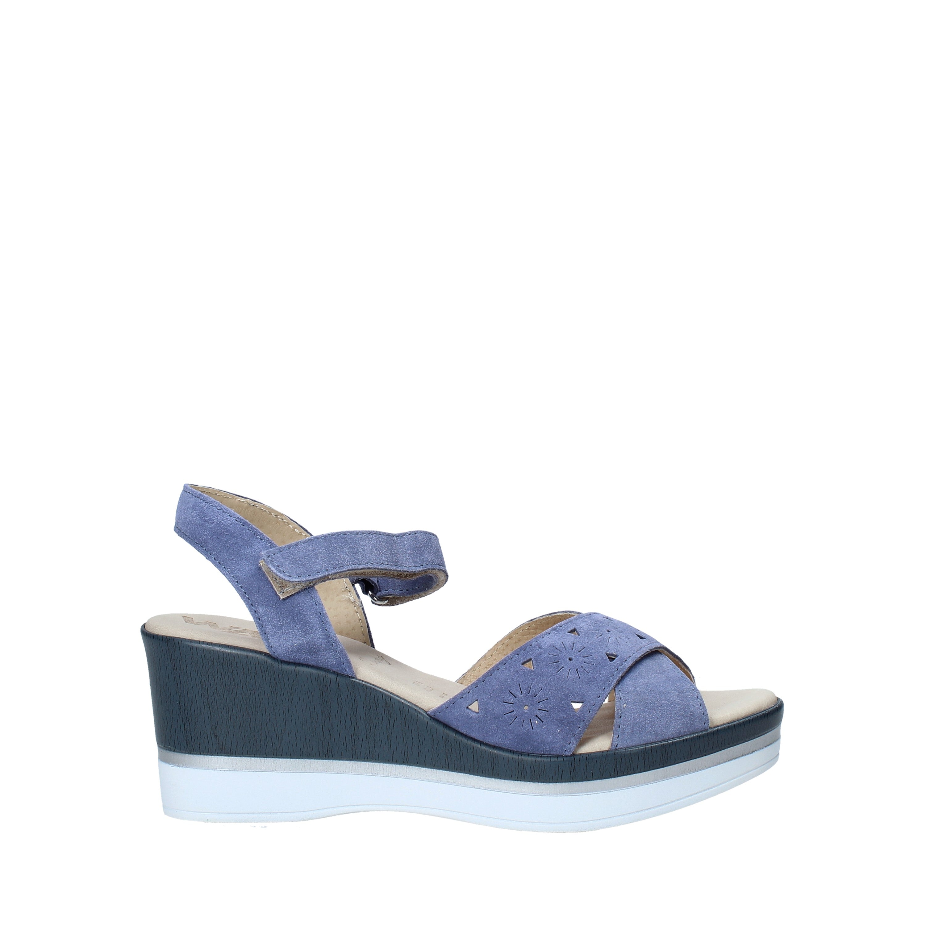Sandali zeppa Blu Blu Melluso