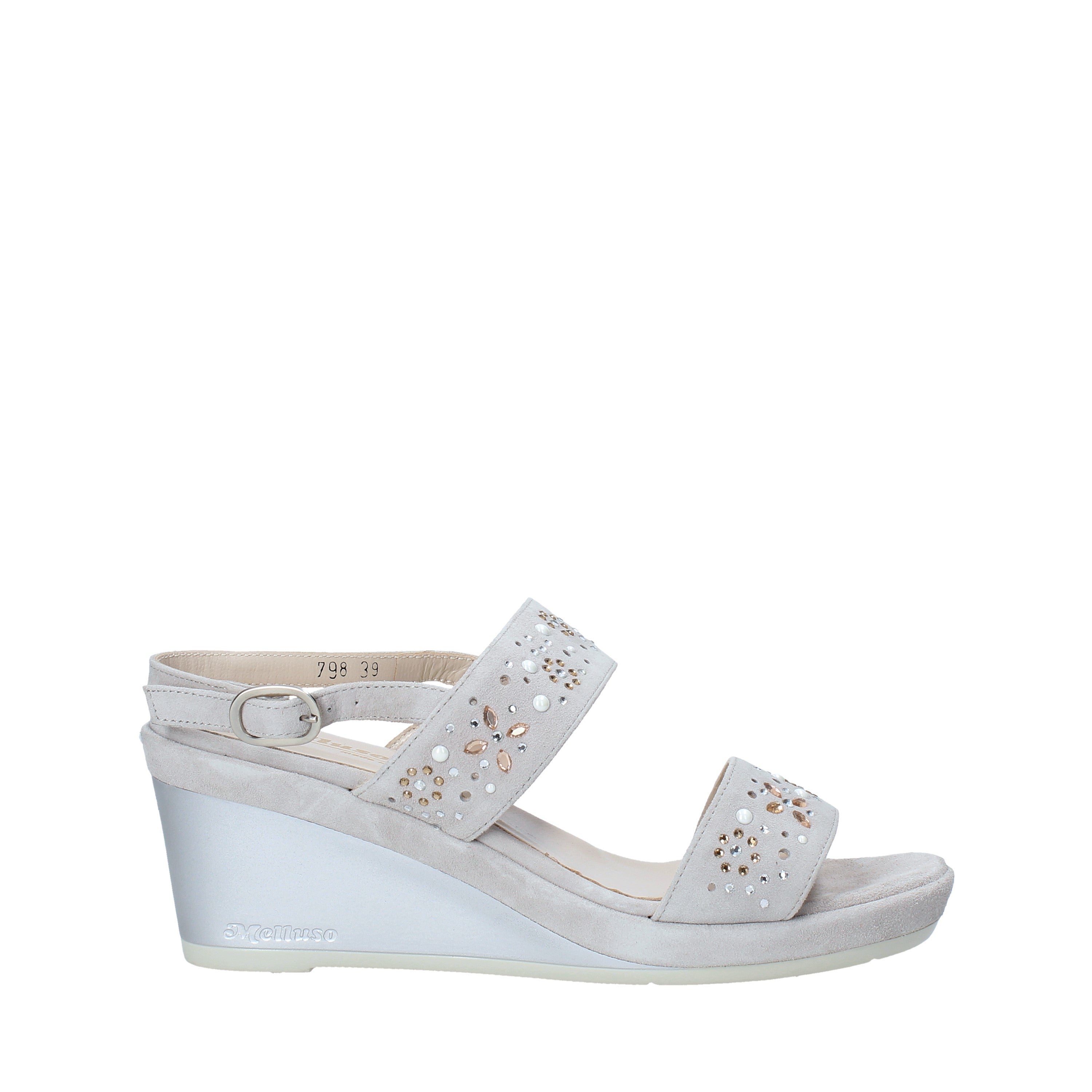 Sandali zeppa Grigio Melluso