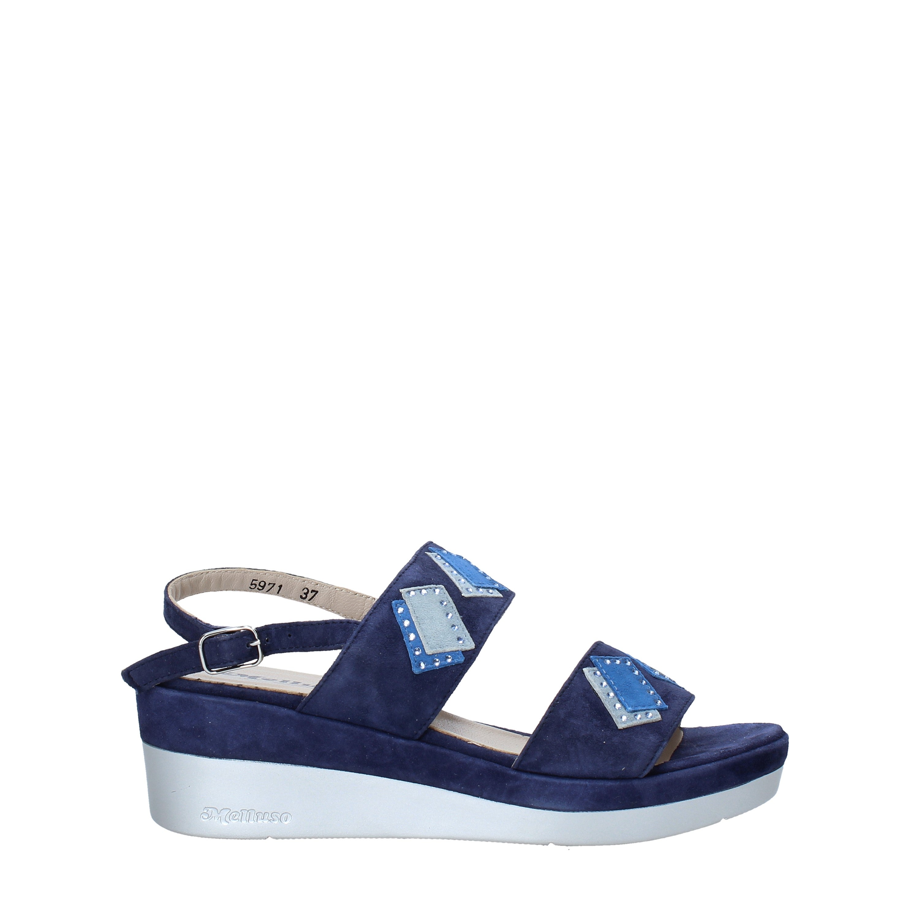 Sandali zeppa Blu Melluso