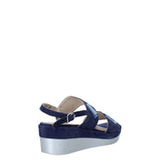 Sandali zeppa Blu Melluso