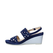 Sandali zeppa Blu Melluso