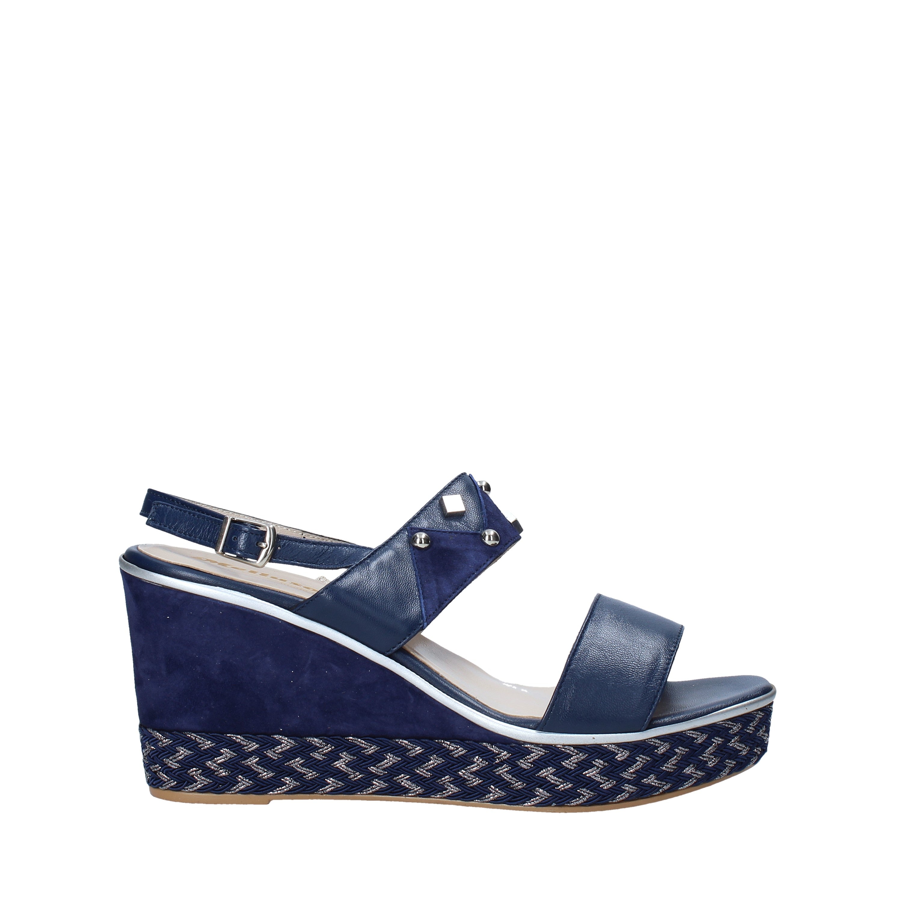 Sandali zeppa Blu Melluso