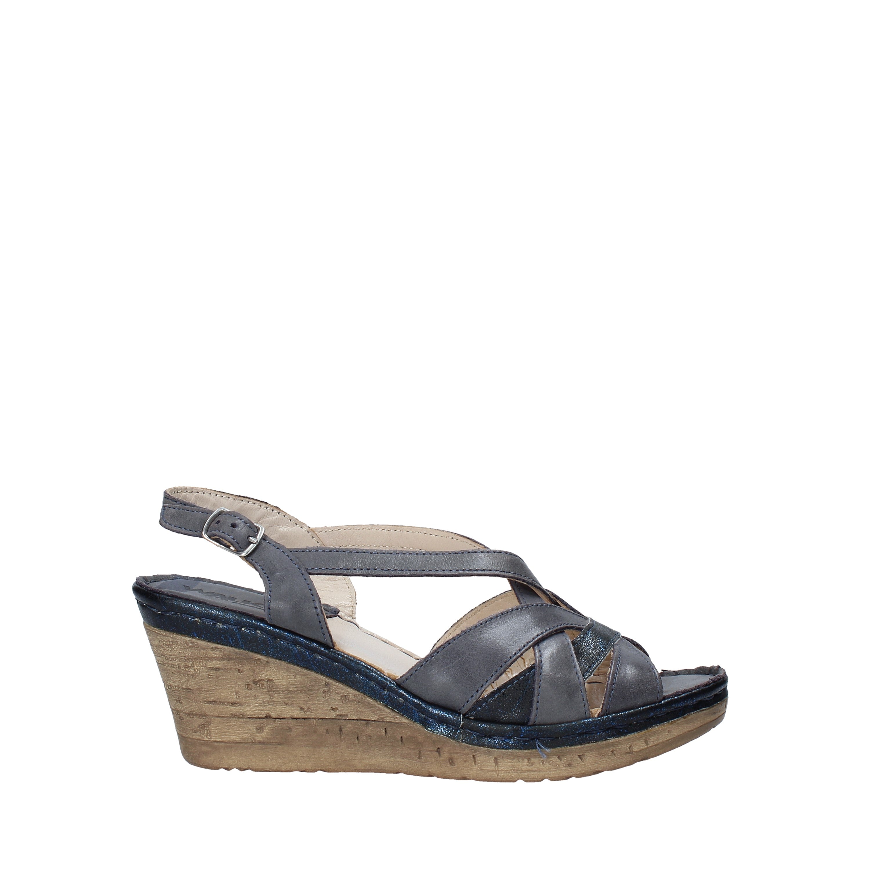 Sandali zeppa Blu Melluso