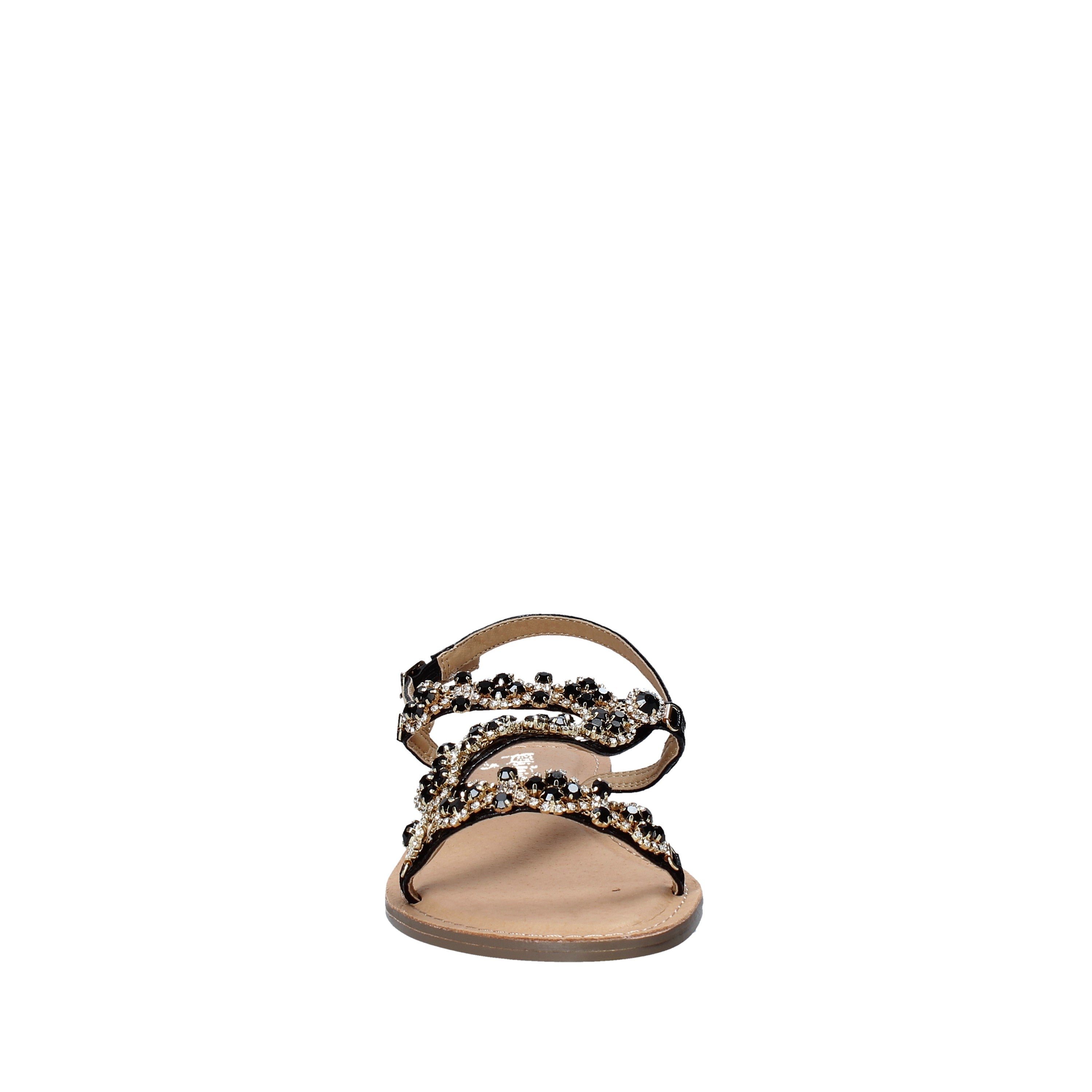 Sandali tacco Nero Gold&gold