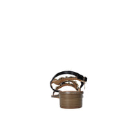 Sandali tacco Nero Gold&gold