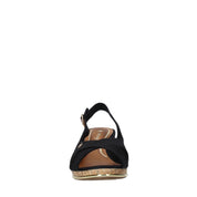 Sandali zeppa Nero Wrangler