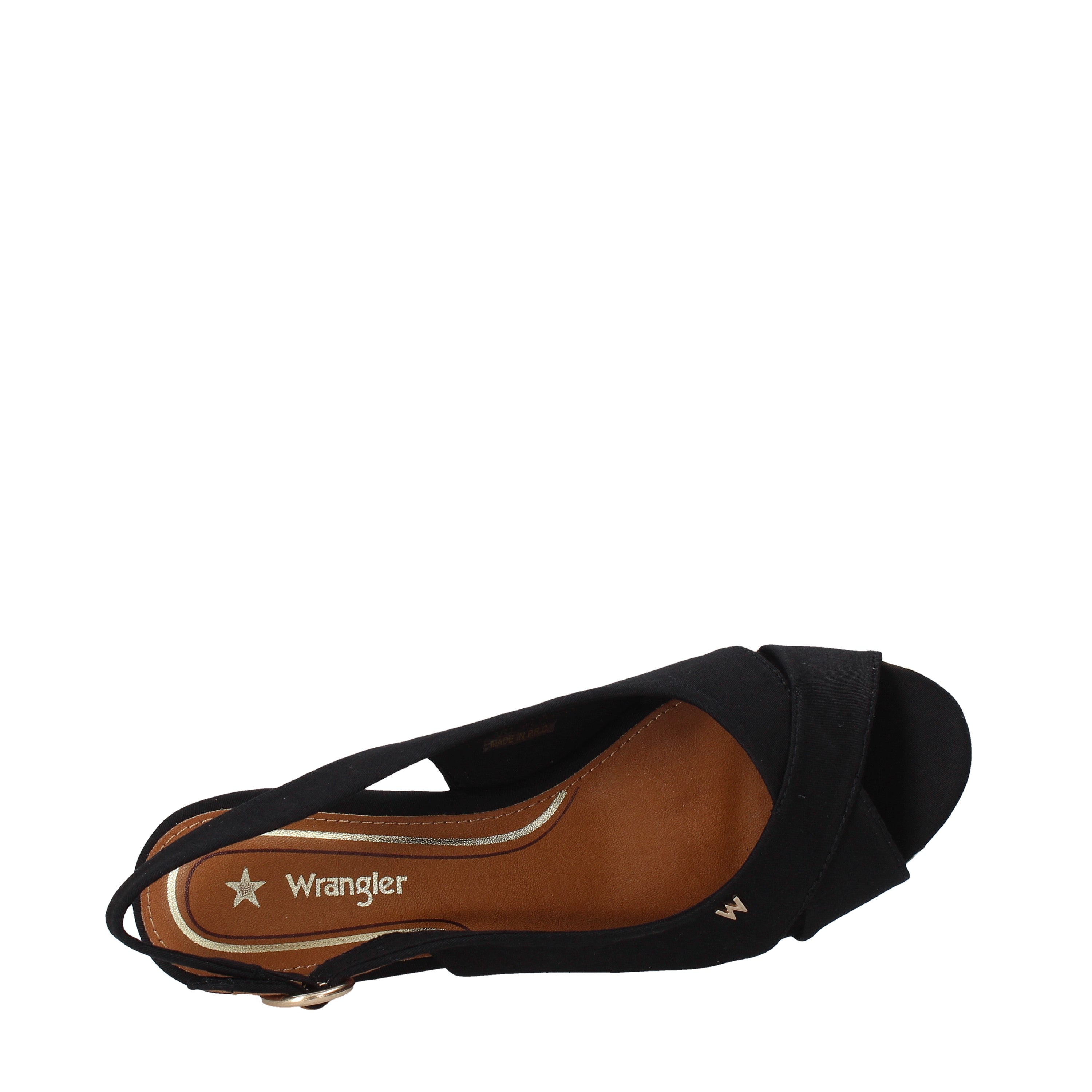 Sandali zeppa Nero Wrangler