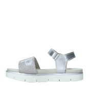 Sandali con strappi Argentato Replay&sons