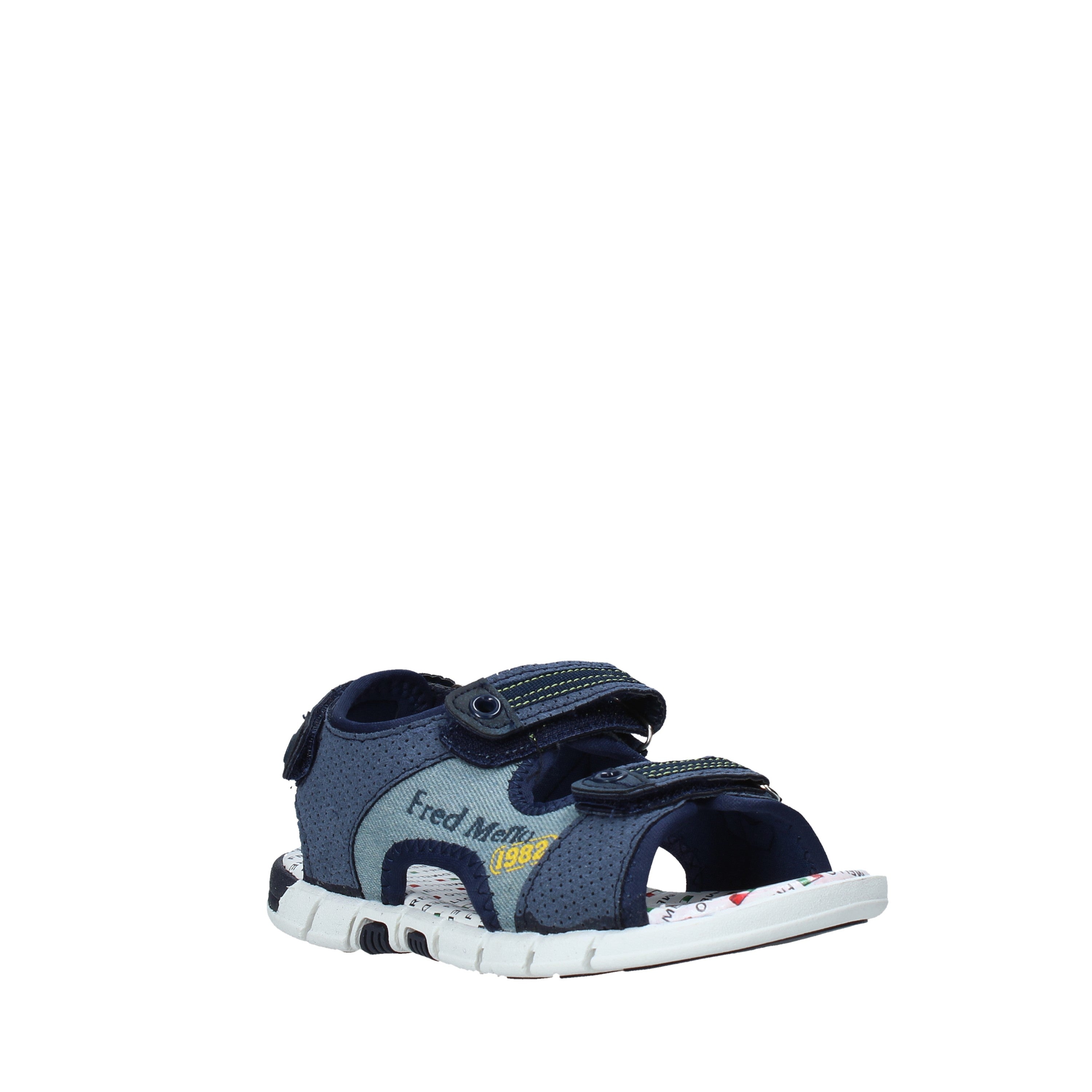 Sandali con strappi Blu Fred Mello