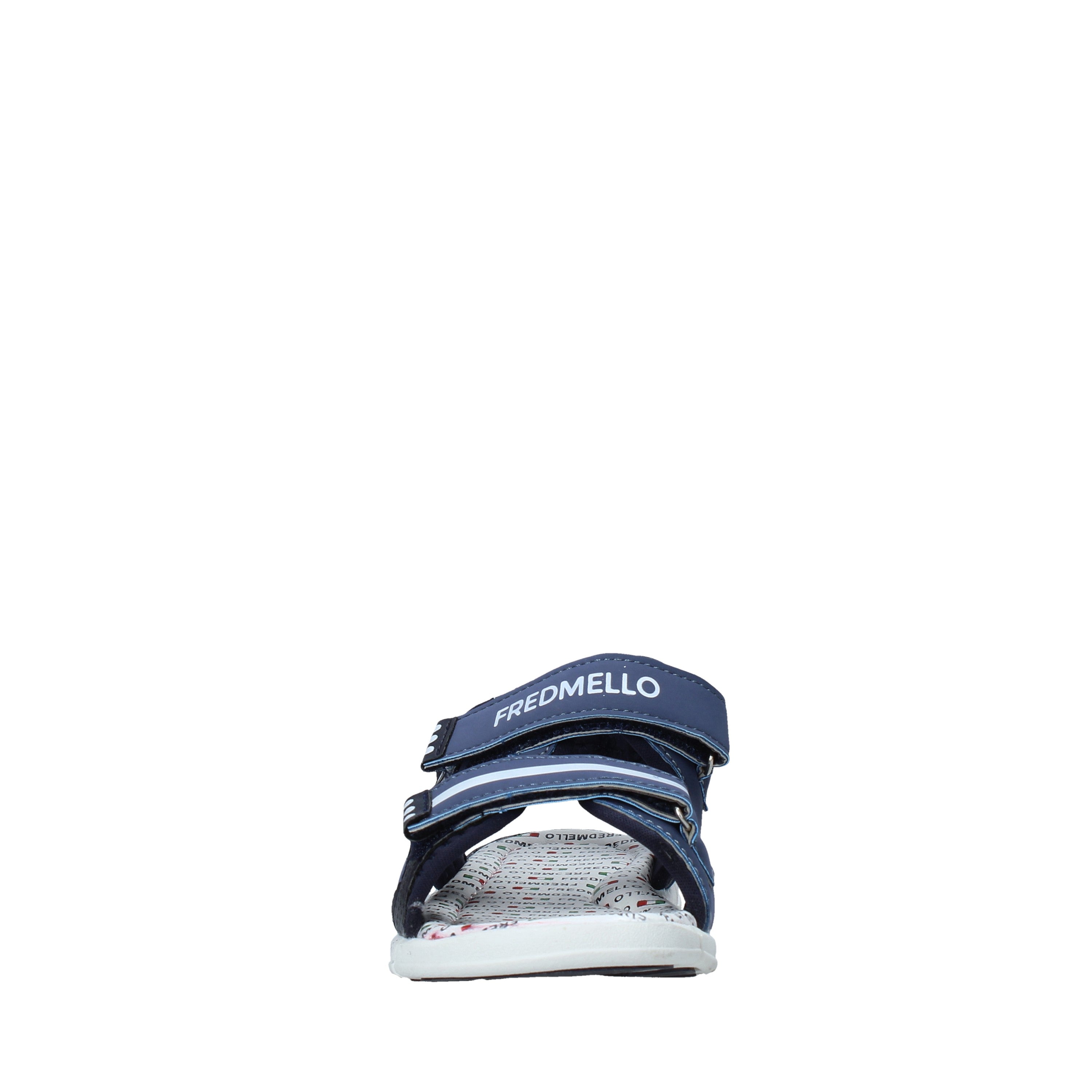 Sandali con strappi Blu Fred Mello