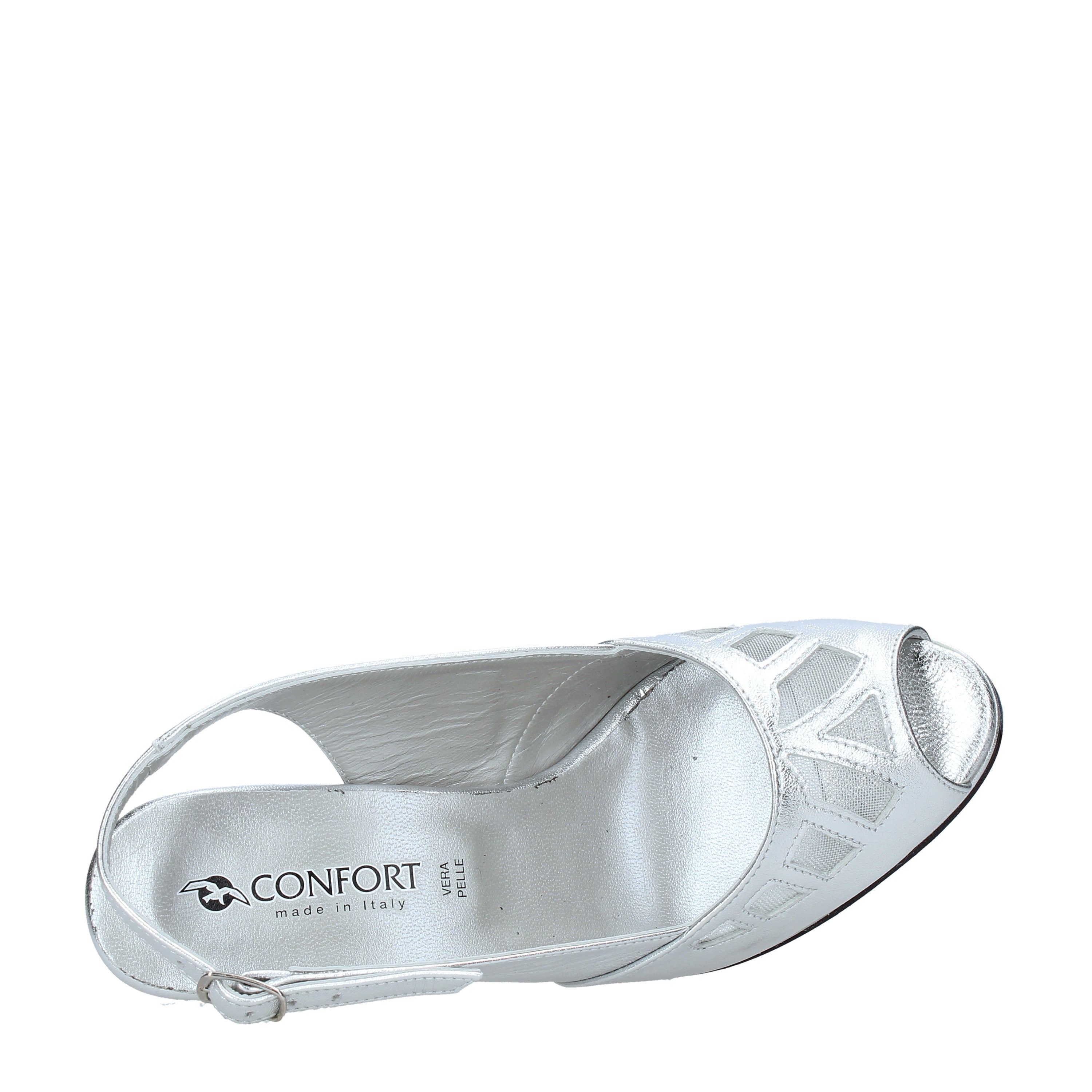 Sandali tacco Argentato Confort