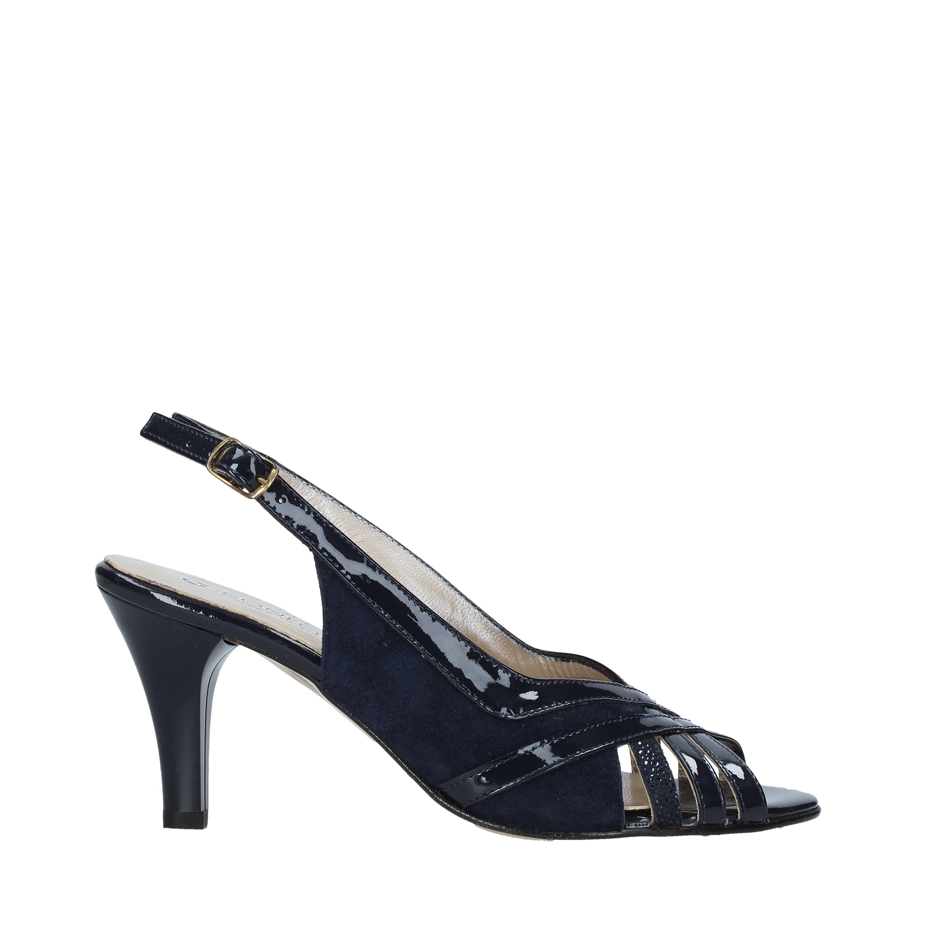 Sandali tacco Blu Confort