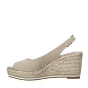 Sandali zeppa Beige Refresh