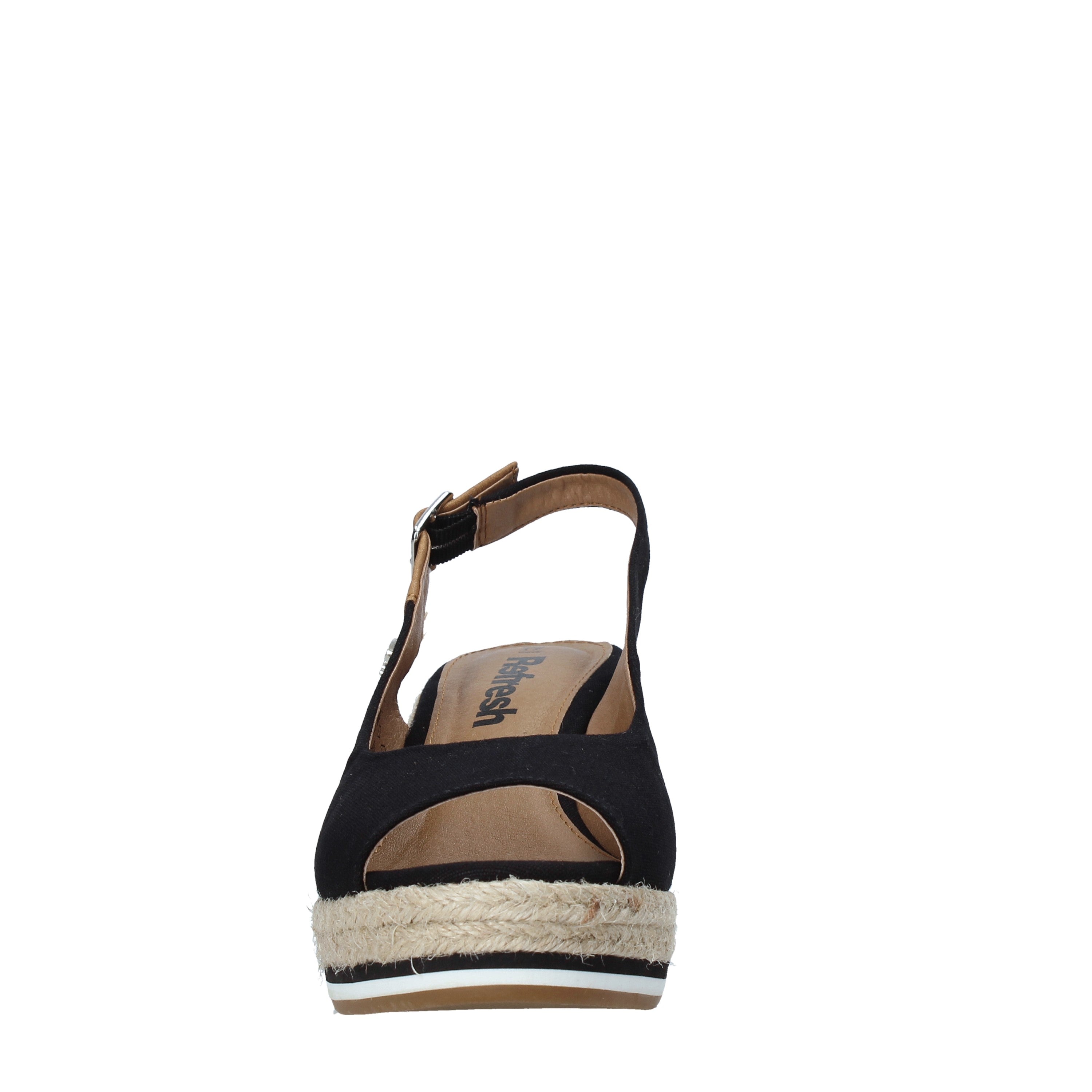 Sandali zeppa Nero Refresh