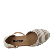 Sandali zeppa Beige Refresh