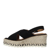 Sandali zeppa Nero Refresh