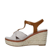 Sandali zeppa Beige Refresh