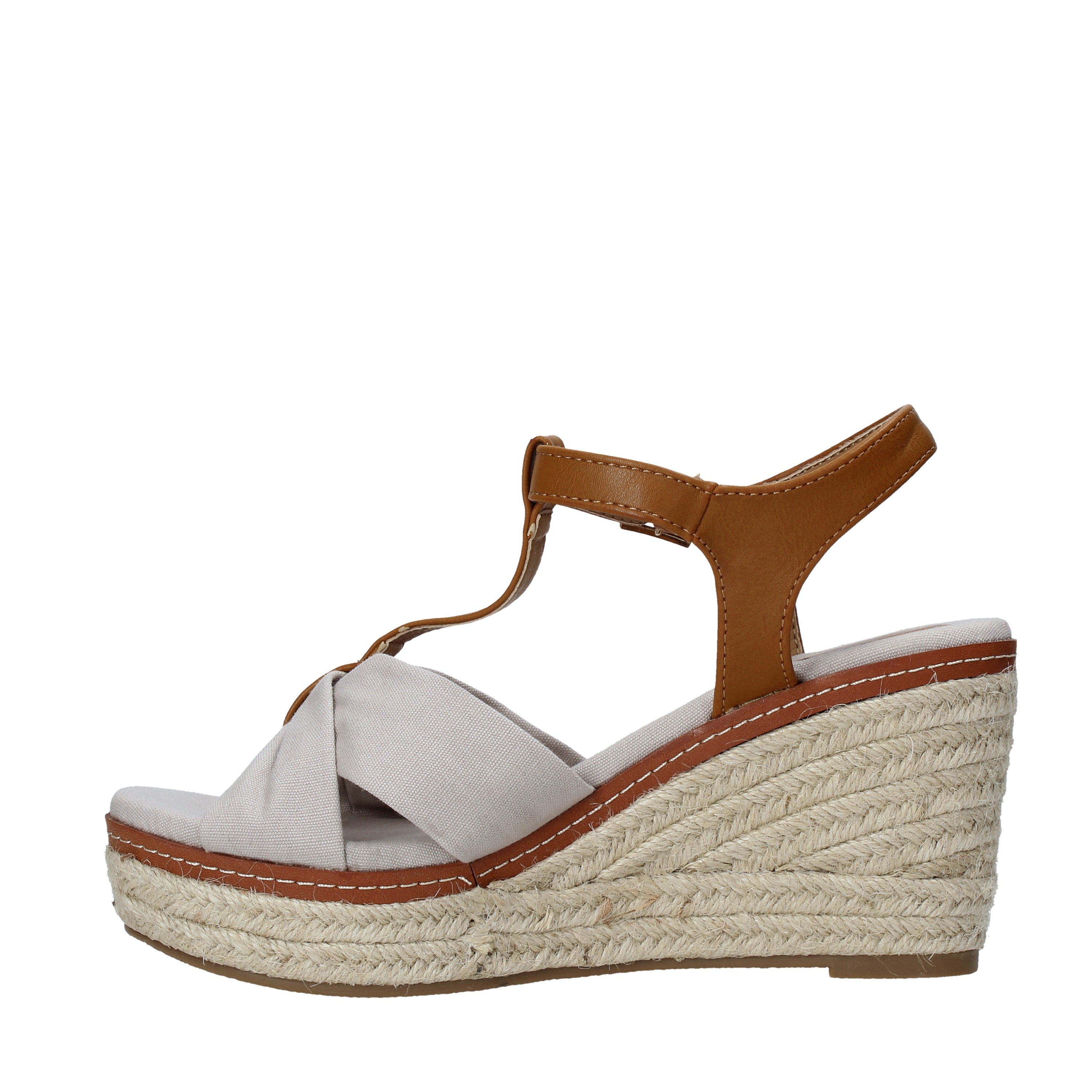 Sandali zeppa Beige Refresh