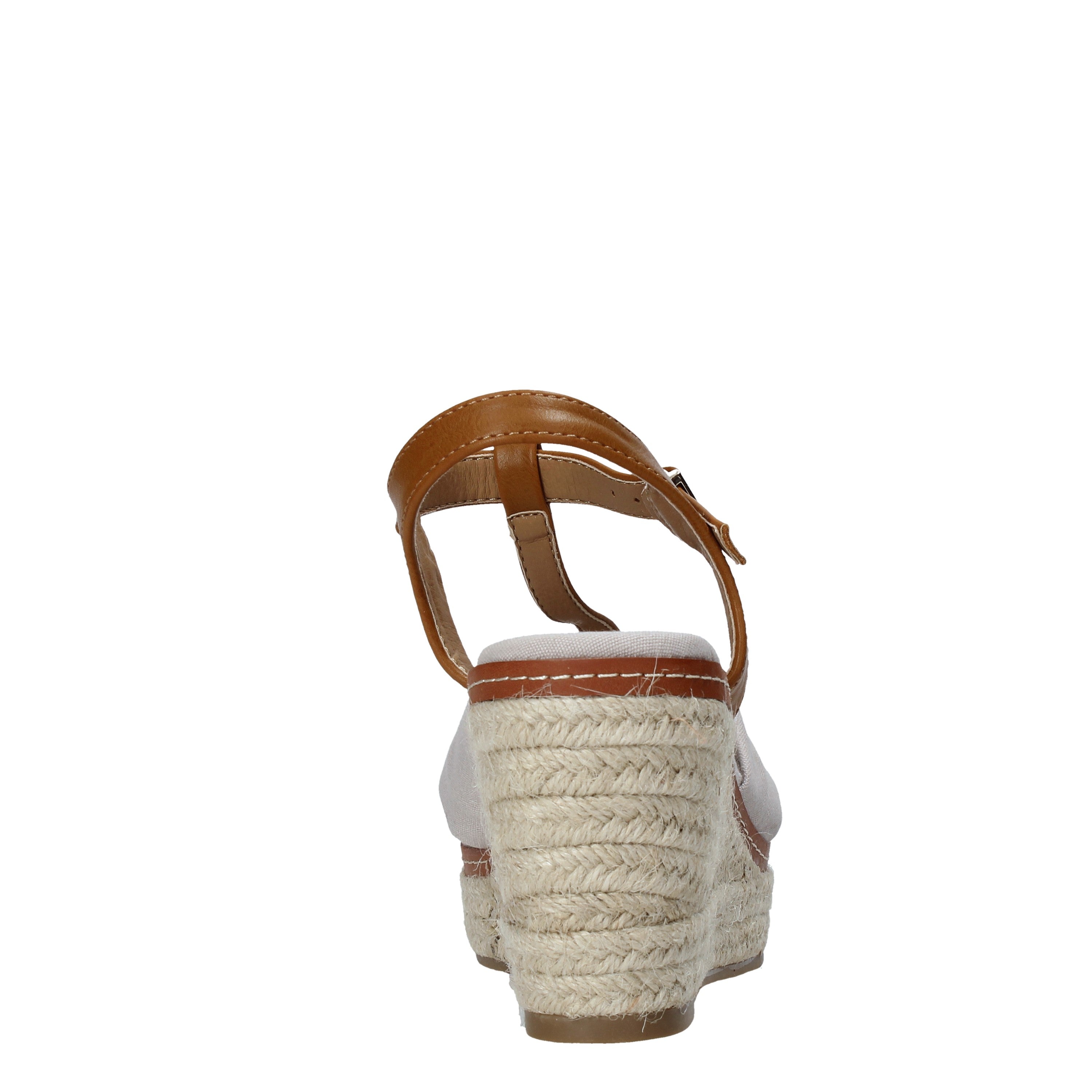 Sandali zeppa Beige Refresh