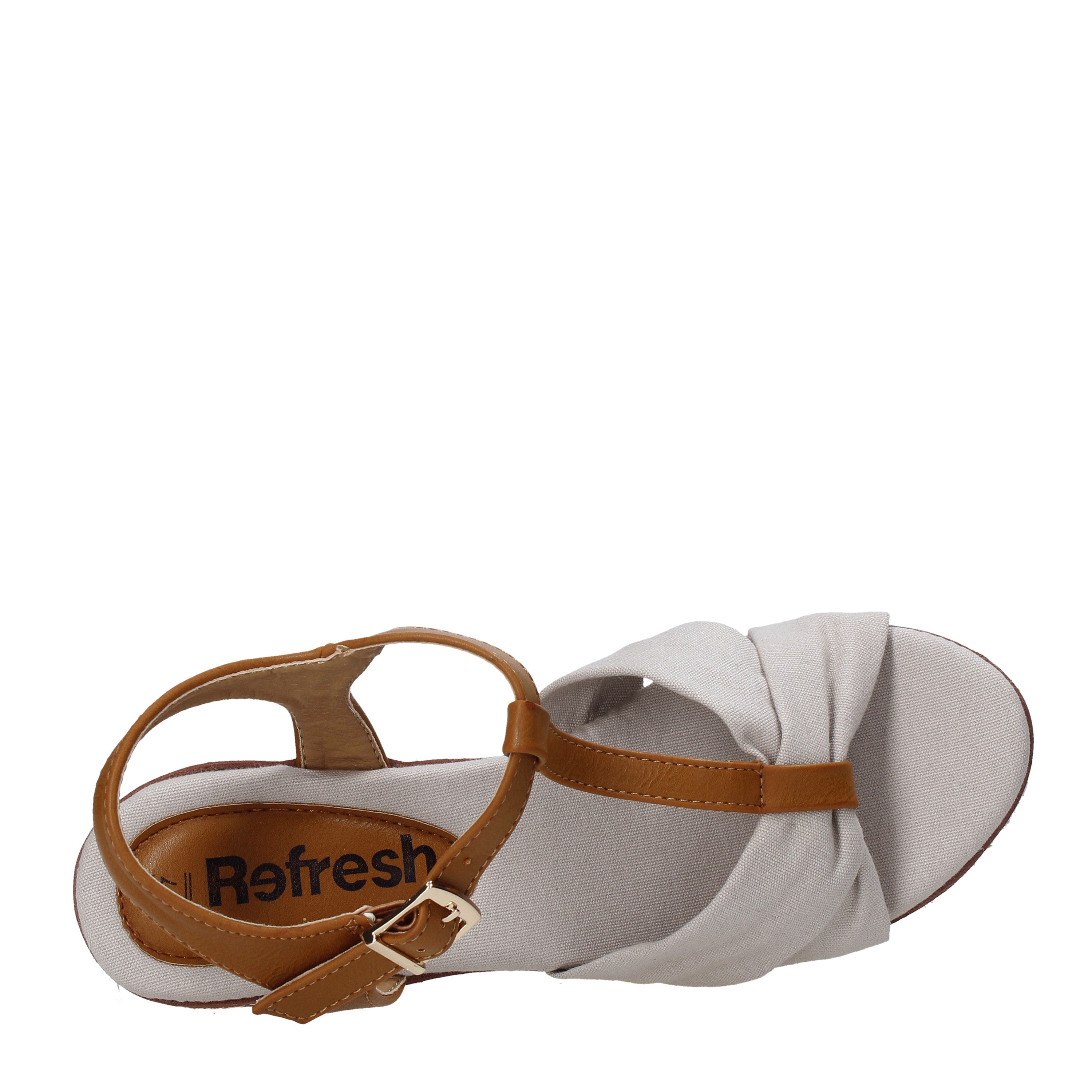 Sandali zeppa Beige Refresh