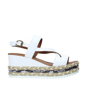 Sandali zeppa Bianco Bueno Shoes