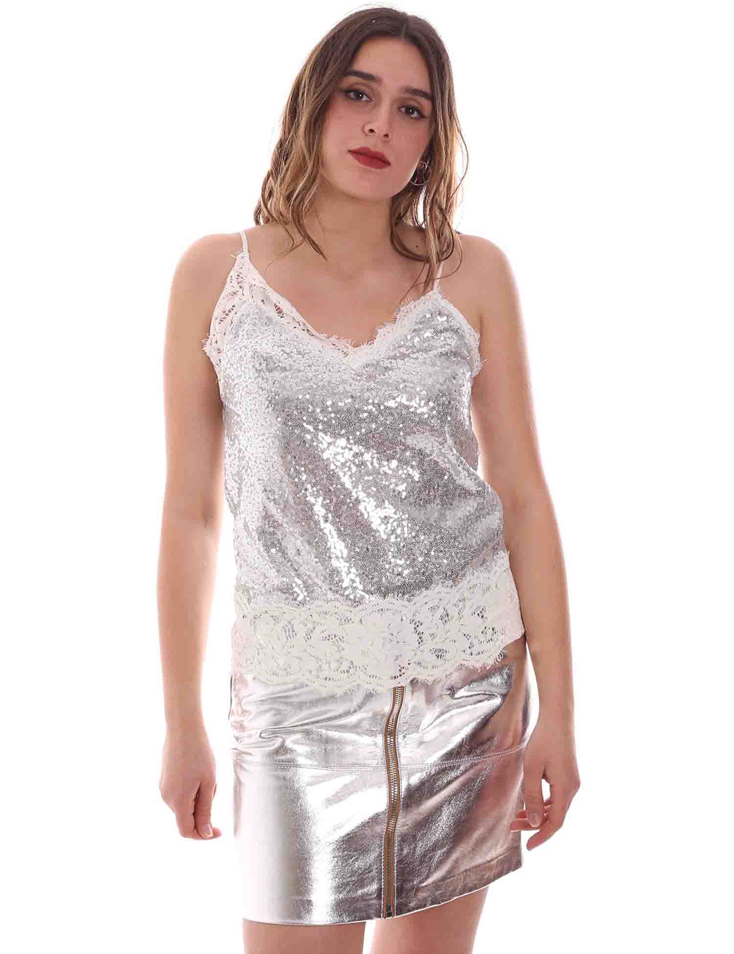 Top e canotte Argentato Pinko