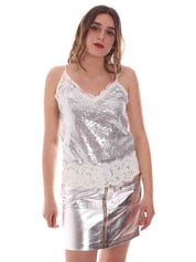 Top e canotte Argentato Pinko