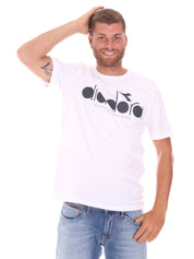 T-shirt Bianco Nero Diadora