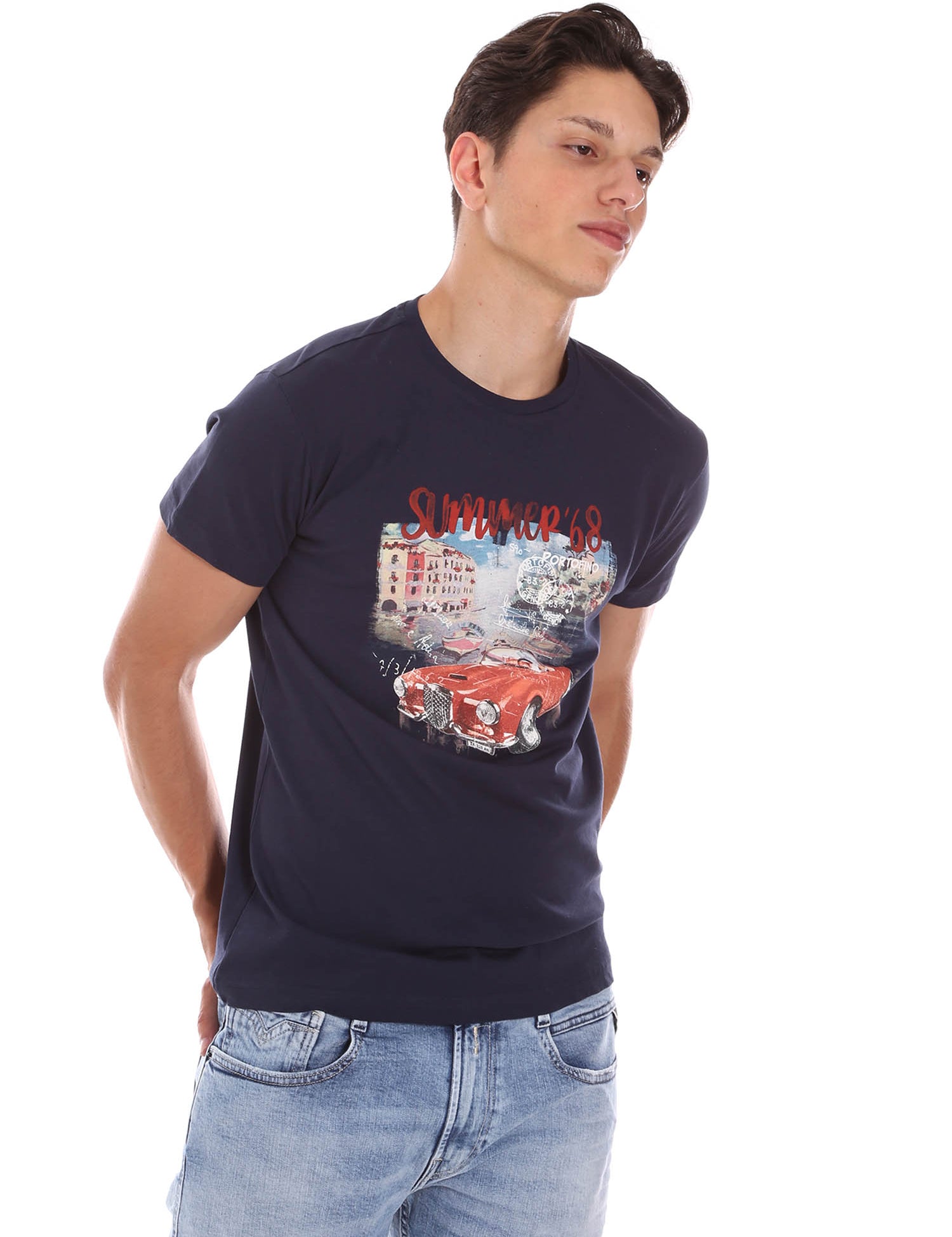 T-shirt Blu Key Up