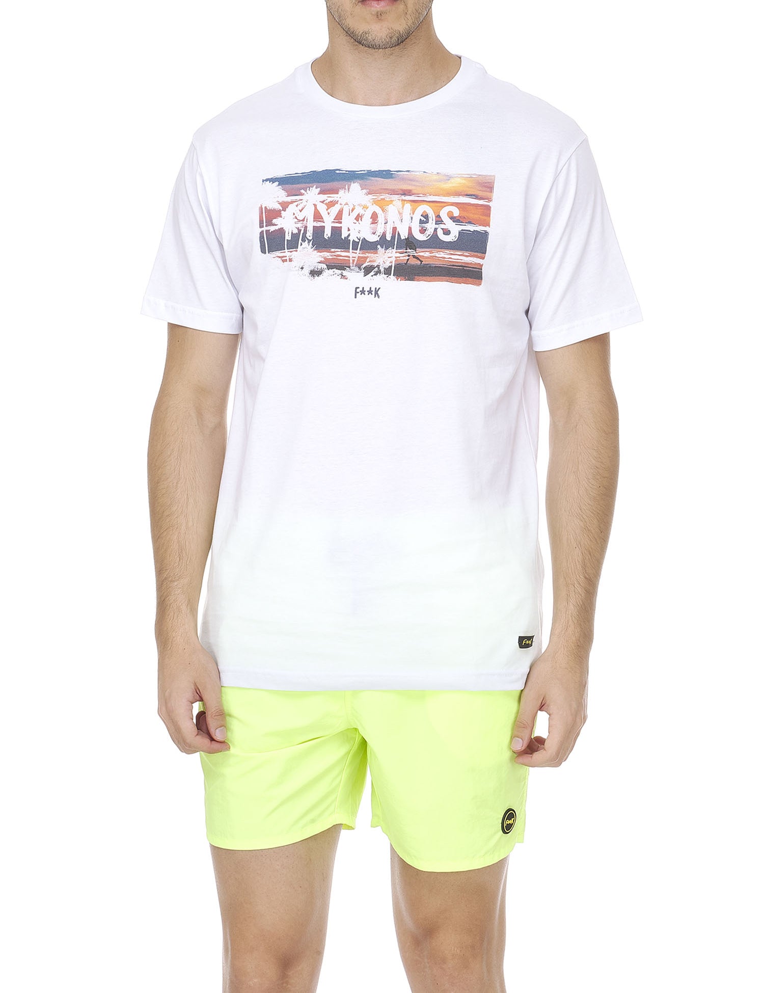 T-shirt Bianco F**k