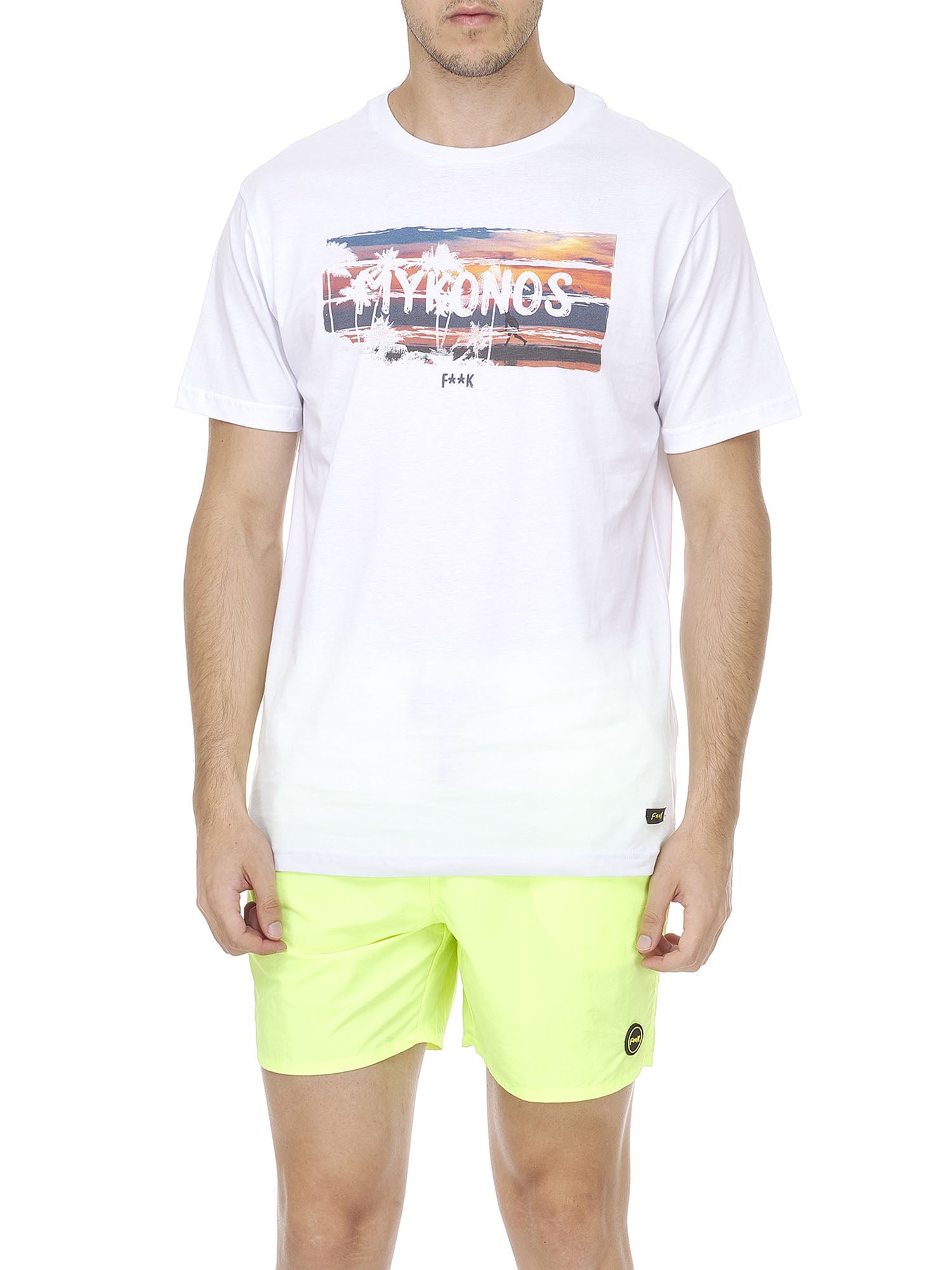 T-shirt Bianco F**k